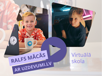 Ralfs mācās ar  Uzdevumi.lv: Virtuālā skola (1. sērija)